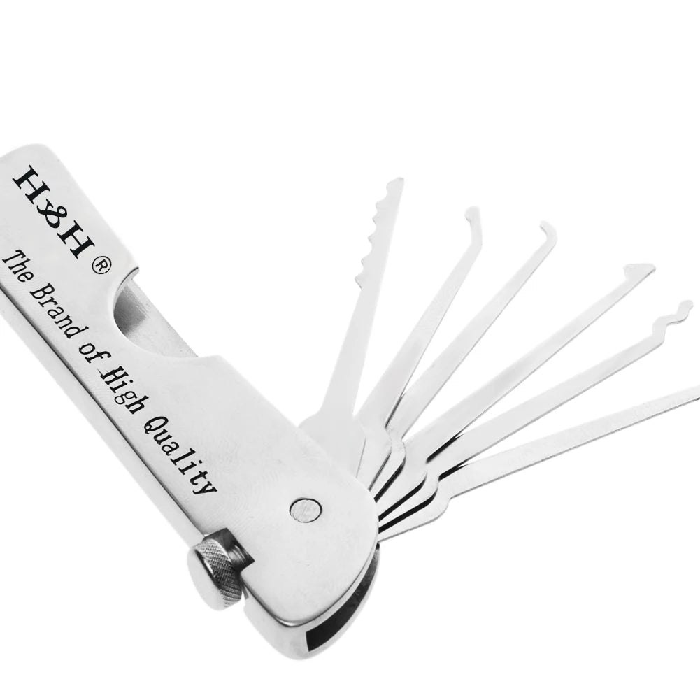 1-10PCS 2 In 1 Stainless Steel Key Decoder Precision Hook And Pick Set Lock Decoder O-ring Pickup Kit Maintenance Repair Hand To