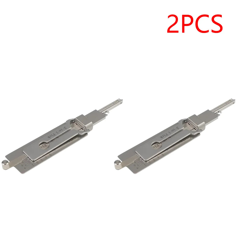 1-10PCS 2 In 1 Stainless Steel Key Decoder Precision Hook And Pick Set Lock Decoder O-ring Pickup Kit Maintenance Repair Hand To