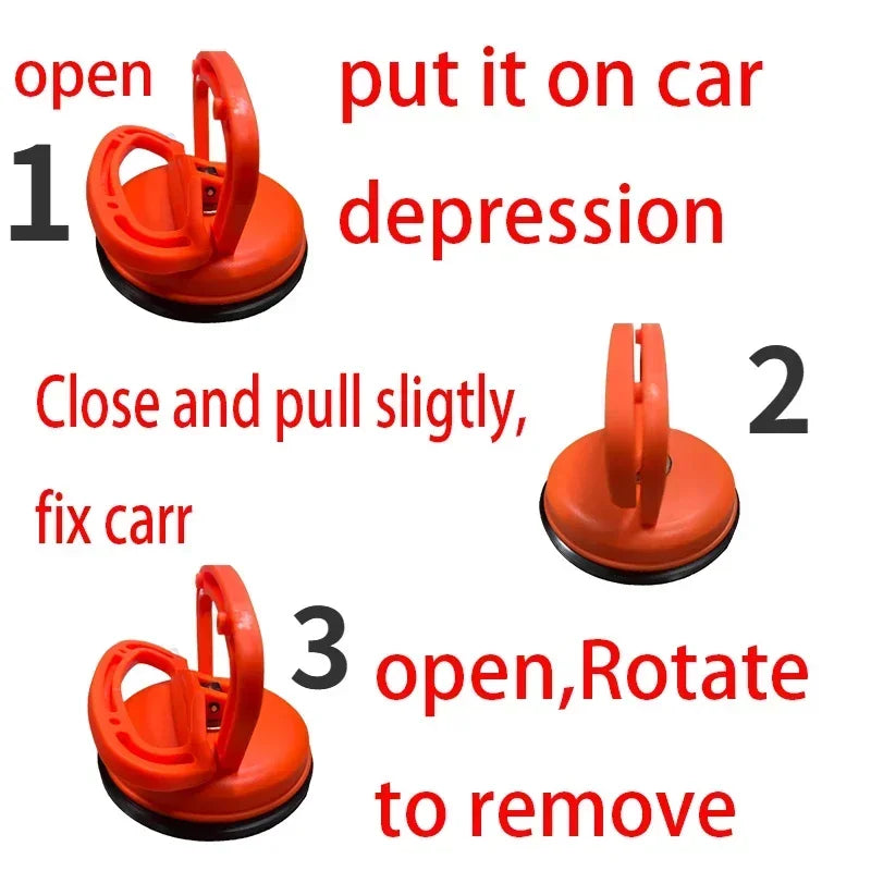 Ventouse de réparation de carrosserie voiture pour enlever les bosses ou pour fixer du verre, tire-bosse de 2 pouces en ventouse noire/orange.