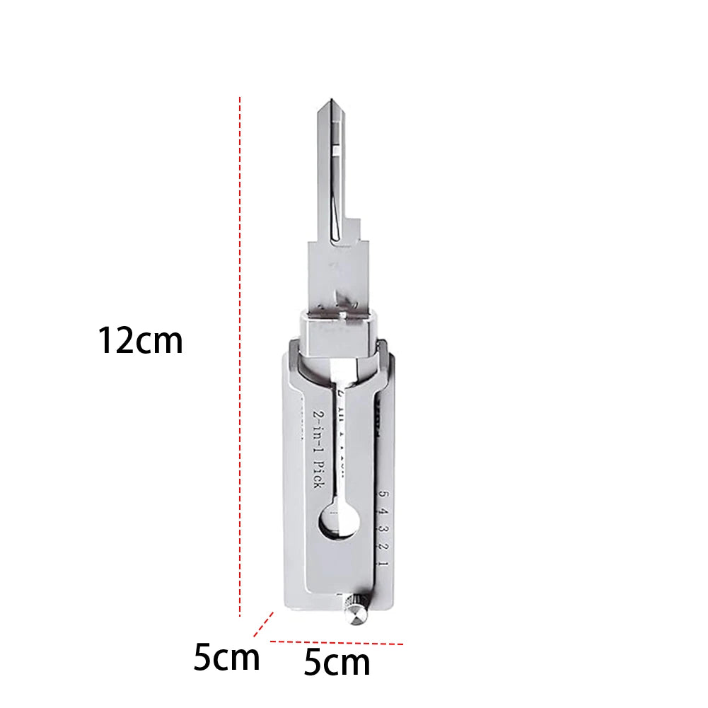 1-10PCS 2 In 1 Stainless Steel Key Decoder Precision Hook And Pick Set Lock Decoder O-ring Pickup Kit Maintenance Repair Hand To