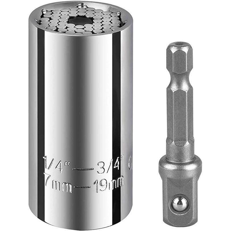 Jeu d'outils portables multifonctionnel douille à tête à clé à couple universel 7-19 mm