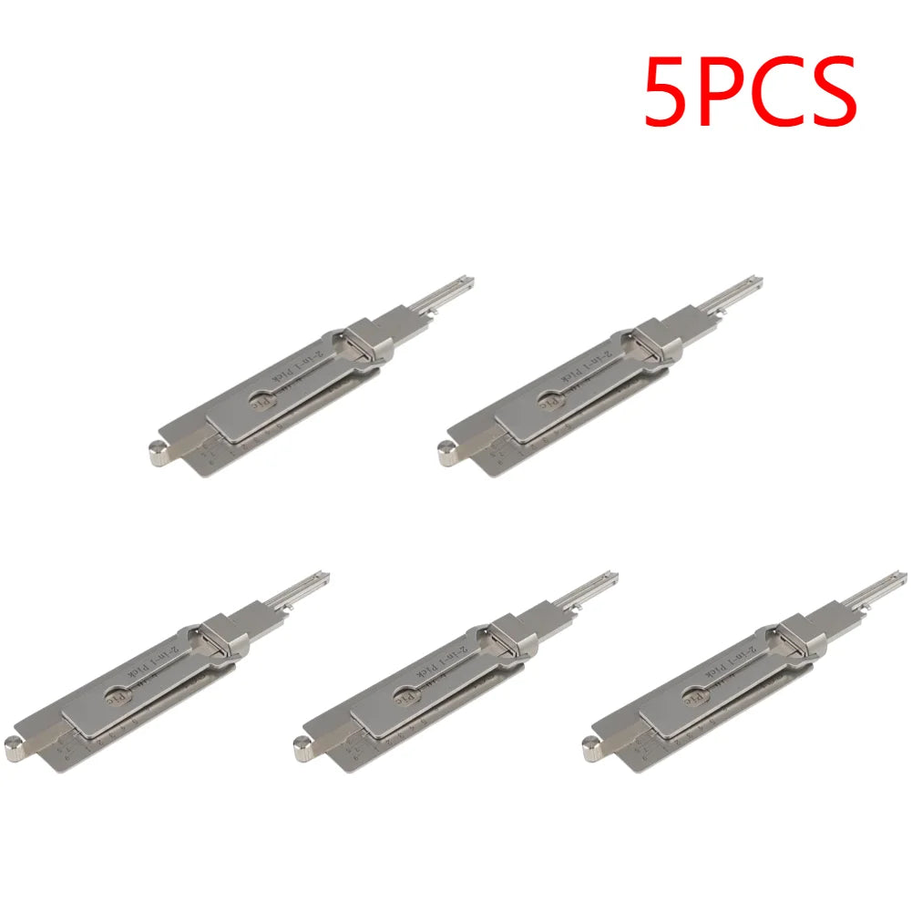 1-10PCS 2 In 1 Stainless Steel Key Decoder Precision Hook And Pick Set Lock Decoder O-ring Pickup Kit Maintenance Repair Hand To
