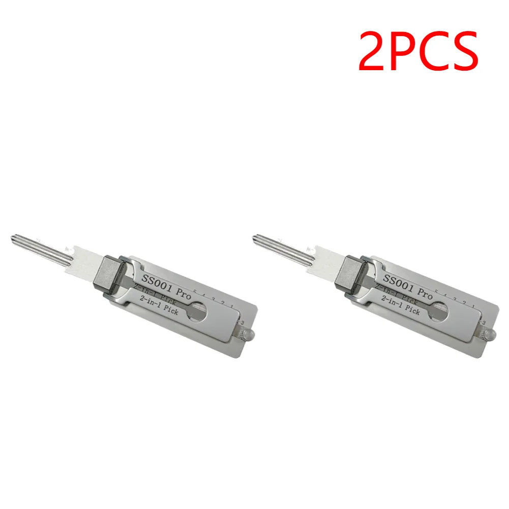 1-10PCS 2 In 1 Stainless Steel Key Decoder Precision Hook And Pick Set Lock Decoder O-ring Pickup Kit Maintenance Repair Hand To